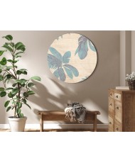 Apvalus paveikslas ant drobės - Palmės už lengvo rūko