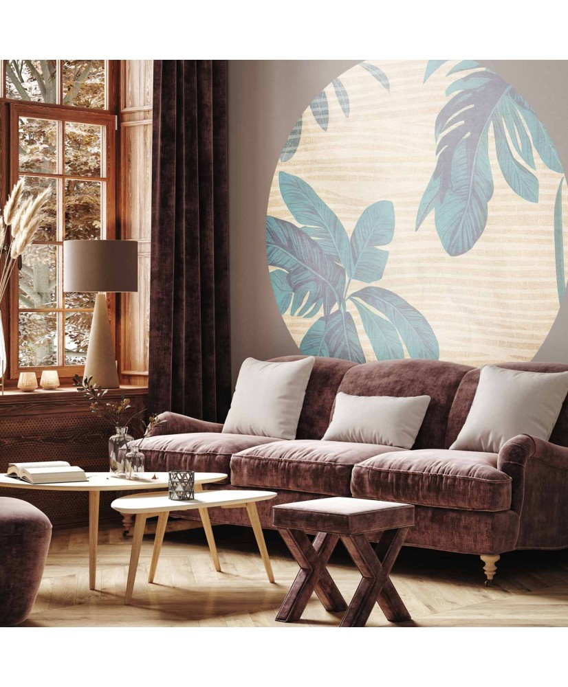 Apvalūs fototapetai - Migloti tropikai