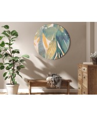 Apvalus paveikslas ant drobės - Akvarelinė egzotika