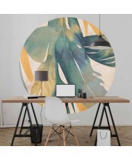 Apvalūs fototapetai - Akvareliniai tropikai