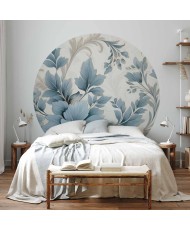 Apvalūs fototapetai - Retro turkio gėlės