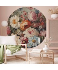 Apvalūs fototapetai - Sodo gėlių kvapas