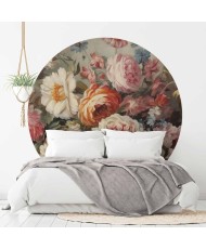 Apvalūs fototapetai - Sodo gėlių kvapas