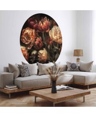 Apvalūs fototapetai - Žydinčios tulpės