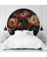 Apvalūs fototapetai - Žydinčios tulpės