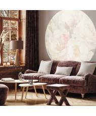 Apvalūs fototapetai - Peonijos rūke