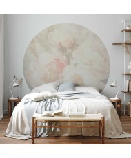 Apvalūs fototapetai - Peonijos rūke