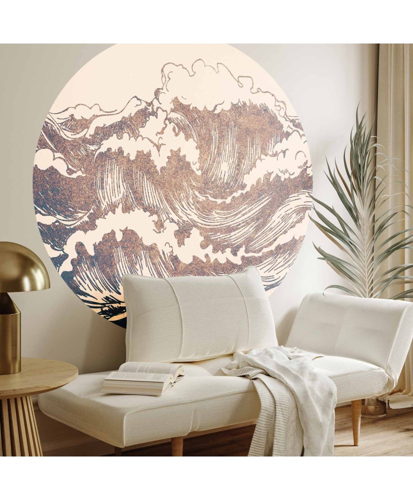 Apvalūs fototapetai - Didžiosios bangos