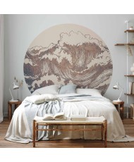 Apvalūs fototapetai - Didžiosios bangos