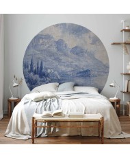 Apvalūs fototapetai - Mėlynoji Komo ežero įlanka