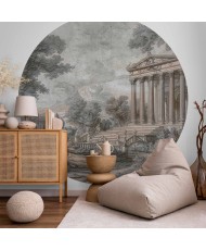 Apvalūs fototapetai - Šventykla ant kalvos