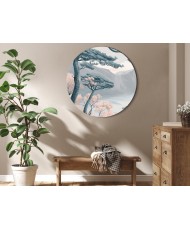 Apvalus paveikslas ant drobės - Švelni mėlynoji pakrantė