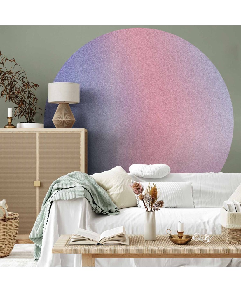 Apvalūs fototapetai - Vaivorykštės rūko gradientas