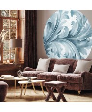 Apvalūs fototapetai - Akmens rašto baroko ornamentas