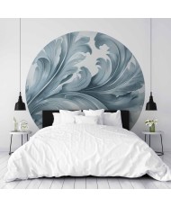 Apvalūs fototapetai - Akmens rašto baroko ornamentas