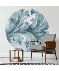 Apvalūs fototapetai - Akmens rašto baroko ornamentas