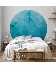 Apvalūs fototapetai - Japoniškas tvenkinys