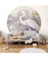 Apvalūs fototapetai - Garnys tvenkinyje