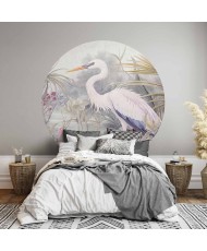 Apvalūs fototapetai - Garnys tvenkinyje