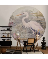 Apvalūs fototapetai - Garnys tvenkinyje