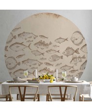 Apvalūs fototapetai - Subtilios žuvys