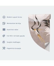 Apvalūs fototapetai - Paukščiai prie ežero