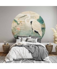 Apvalūs fototapetai - Prie Azijos tvenkinio