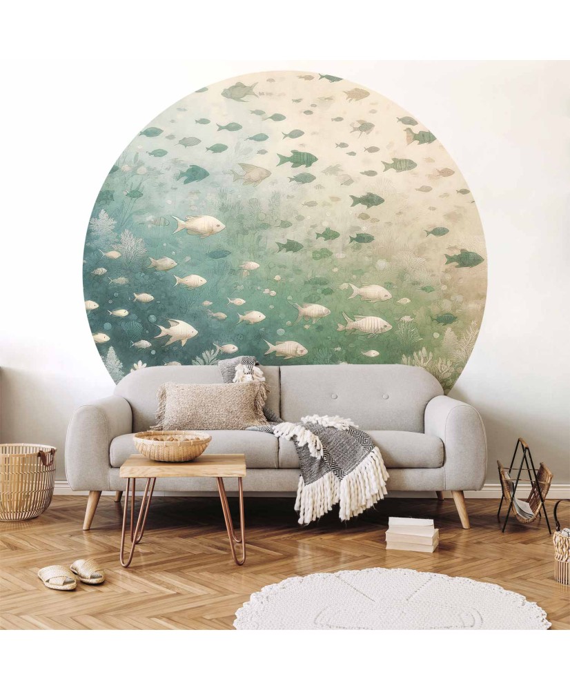 Apvalūs fototapetai - Jūrų pasaulis