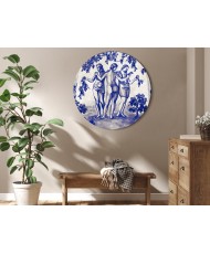 Apvalus paveikslas ant drobės - Senovinis vynuogynas