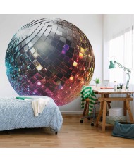 Apvalūs fototapetai - Sidabrinis disko rutulys