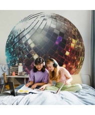 Apvalūs fototapetai - Sidabrinis disko rutulys