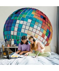 Apvalūs fototapetai - Mėlynas disko rutulys