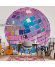 Apvalūs fototapetai - Rožinis disko rutulys