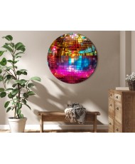 Apvalus paveikslas ant drobės - Auksinis disko rutulys