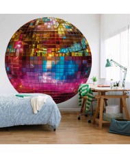 Apvalūs fototapetai - Auksinis disko rutulys