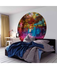 Apvalūs fototapetai - Auksinis disko rutulys