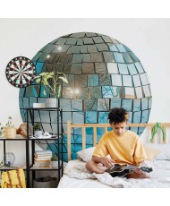 Apvalūs fototapetai - Dangaus žydrumo disko rutulys