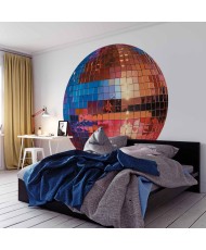 Apvalūs fototapetai - Sendinto aukso disko rutulys