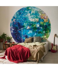 Apvalūs fototapetai - Turkio spalvos disko rutulys