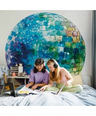 Apvalūs fototapetai - Turkio spalvos disko rutulys