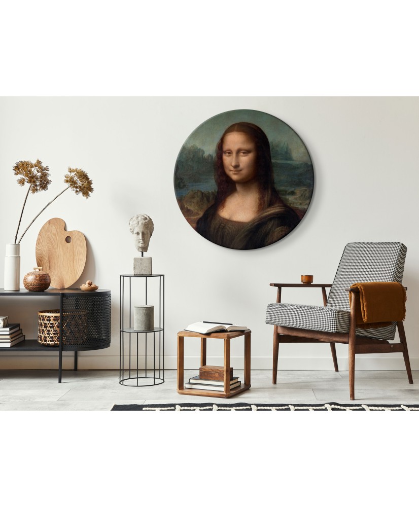 Apvalus paveikslas ant drobės - Leonardo da Vinci Mona Liza