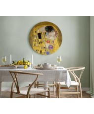 Apvalus paveikslas ant drobės - Gustav Klimt Bučinys