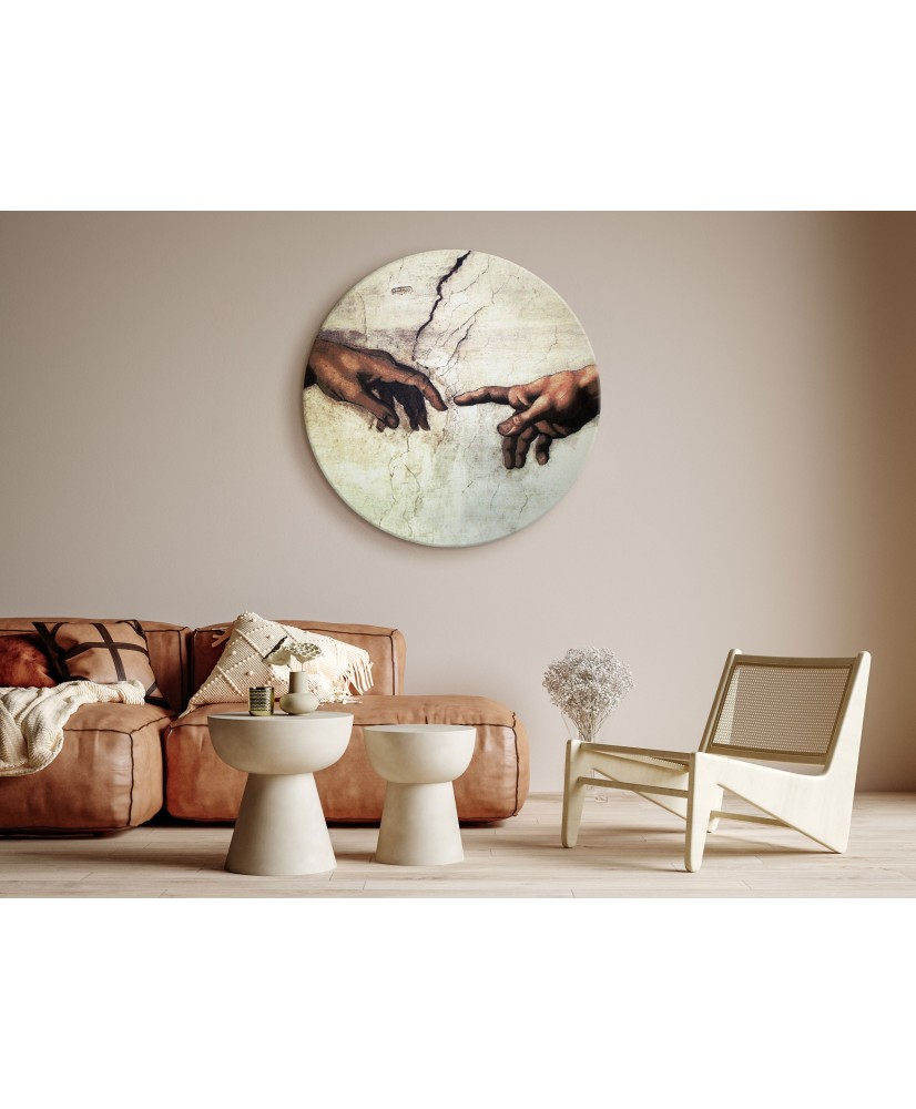 Apvalus paveikslas ant drobės - Adomo sutvėrimas