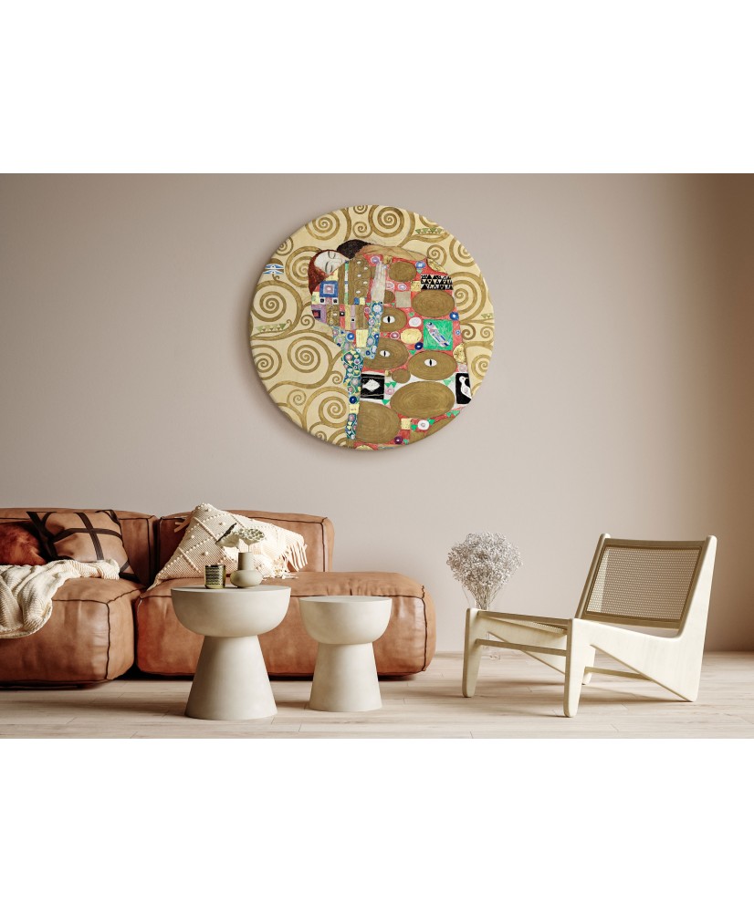 Apvalus paveikslas ant drobės - Gustav Klimt Išsipildymas