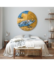 Apvalus paveikslas ant drobės - Vincent van Gogh Vidurdienis: poilsis nuo darbo