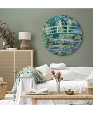Apvalus paveikslas ant drobės - Claude Monet Tiltelis Živerni
