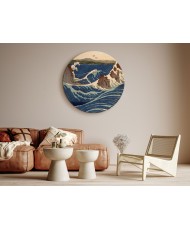 Apvalus paveikslas ant drobės - Utagawa Hiroshige Naruto sūkurys