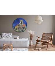 Apvalus paveikslas ant drobės - Vincent van Gogh Bažnyčia Overe