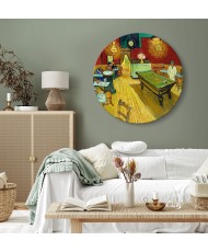 Apvalus paveikslas ant drobės - Vincent van Gogh Naktinė kavinė
