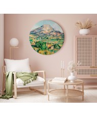 Apvalus paveikslas ant drobės - Paul Cézanne Sen Viktor kalnas